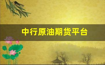 中行原油期货平台(中行原油期货平台官网)_https://www.haiwangdasha.com_大商所_第1张