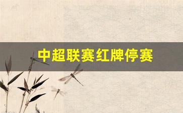 中超联赛红牌停赛-中超联赛红牌停赛多久