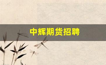 中辉期货招聘(中辉期货招聘电话)_https://www.dcjwmf.com_大商所_第1张
