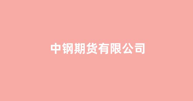 中钢期货有限公司(中钢期货有限公司行政级别)_https://www.xzdzcjx.com_深交所_第1张