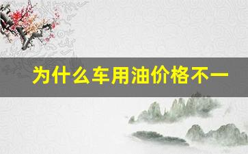 为什么汽车加的油不同_为什么车用油价格不一样
