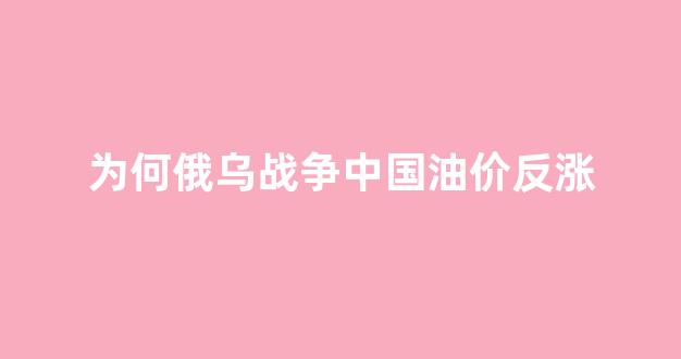 为何俄乌战争中国油价反涨_俄乌冲突2021原因