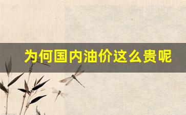 为何国内油价这么贵呢-为什么国内油价