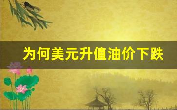 美元升值油价为什么还上涨-为何美元升值油价下跌