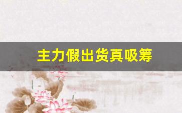主力假出货真吸筹(主力出货假象)_https://www.gen-fastener.com_大商所_第1张