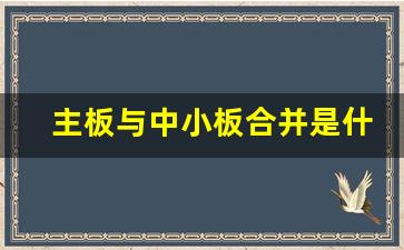 主板与中小板合并是什么意思(主板与中小板合并啥意思)_https://www.erdeww.com_期货资讯_第1张