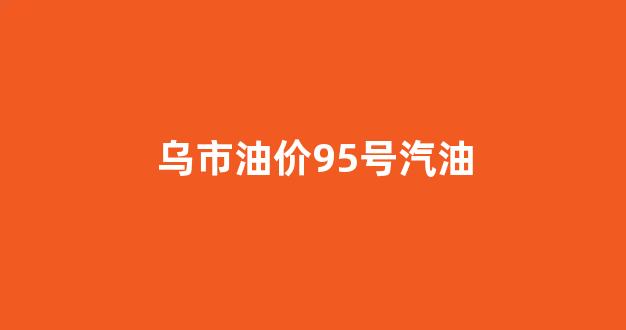 乌市油价95号汽油多少钱_乌市油价95号汽油