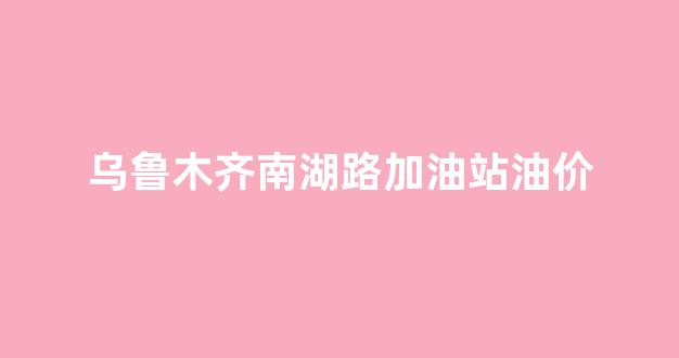 乌鲁木齐南湖路加油站油价_乌鲁木齐市加油站分布图