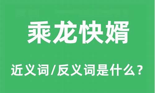 乘龙快婿的意思是什么意思-乘龙快婿的意思是什么意思啊