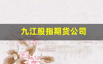 九江股指期货公司(九江股指期货公司地址)_https://www.xzdzcjn.com_上交所_第1张