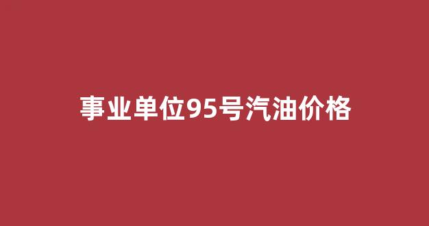 事业单位95号汽油价格_事业单位车辆燃油费标准