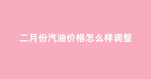 二月份汽油价格怎么样调整_二月份汽油价格怎么样调整好