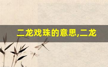 二龙戏珠的意思,二龙戏珠的近义词反义词,二龙戏珠造句例句,二龙戏珠出处及解释-第1张图片-我的生活随想
