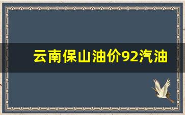 云南保山油价92汽油价格多少_云南保山油价92汽油价格