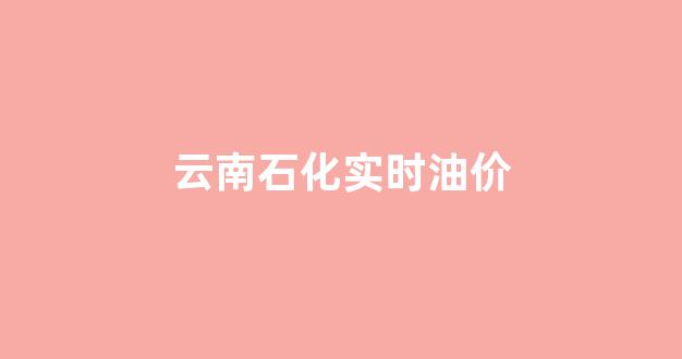 云南石化实时油价_中石化云南油价今日价格