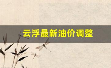 云浮最新油价调整_今日云浮