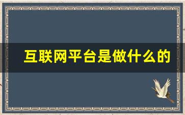 互联网平台是做什么的(互联网监督举报平台电话)_https://www.kairu168.com_广期所_第1张