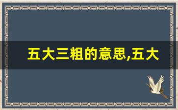 五大三粗的意思,五大三粗的近义词反义词,五大三粗造句例句,五大三粗出处及解释-第1张图片-我的生活随想