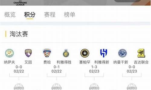 亚冠 淘汰赛对阵-亚冠淘汰赛程对阵