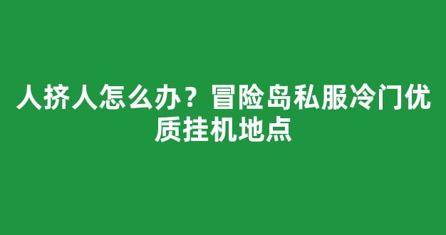 人挤人怎么办？冒险岛私服冷门优质挂机地点