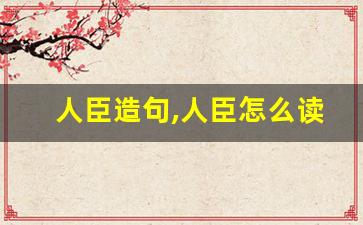 人臣造句,人臣怎么读,人臣的意思,人臣的组词-第1张图片-我的生活随想