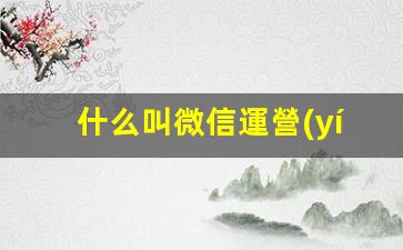 什么叫微信運營(yíng)插圖