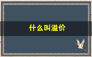 什么叫溢价(溢价说白了是什么意思)_https://www.heiljjianzu.com_科创板_第1张