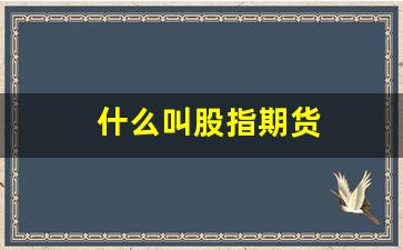 什么叫股指期货(什么叫股指期货交割)_https://www.taocizhiliang.com_设计报价_第1张