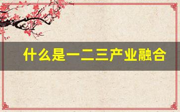 什么是一二三产业融合例子(一二三产业融合具体指什么)_https://www.hangfeite.com_深交所_第1张