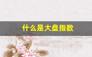 什么是大盘指数(什么是大盘指数)_https://www.wguangz.com_上期所_第1张