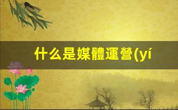 什么是媒體運營(yíng)插圖