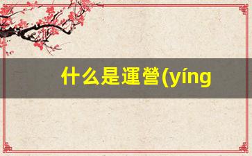 什么是運營(yíng)方式插圖