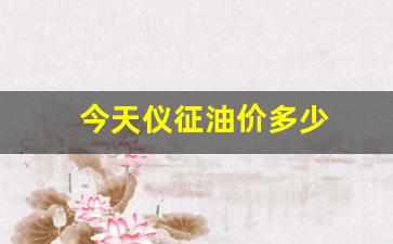 今天仪征油价多少钱一公斤_今天仪征油价多少
