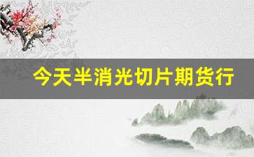 今天半消光切片期货行情_https://www.ljyuan-tech.com_科创板_第1张