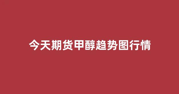 今天期货甲醇趋势图行情(今天期货甲醇趋势图行情最新)_https://www.hhem8.com_深交所_第1张
