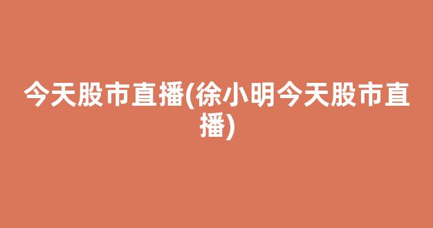 今天股市直播(徐小明今天股市直播)_https://www.kairu168.com_中金所_第1张
