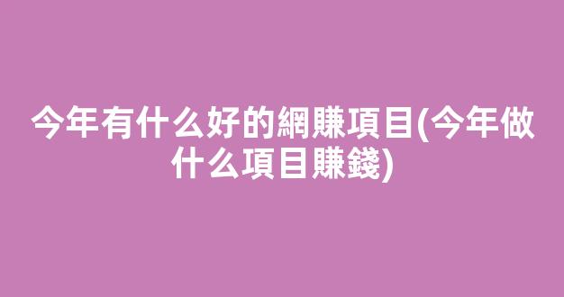 今年有什么好的網賺項目(今年做什么項目賺錢) - 嚴選資源大全