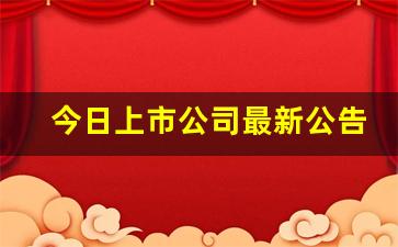 今日上市公司最新公告(今日上市公司最新公告查询)_https://www.haiwangdasha.com_深交所_第1张