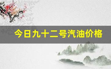 今日九十二号汽油价格-今天九十二号汽油多少钱一升