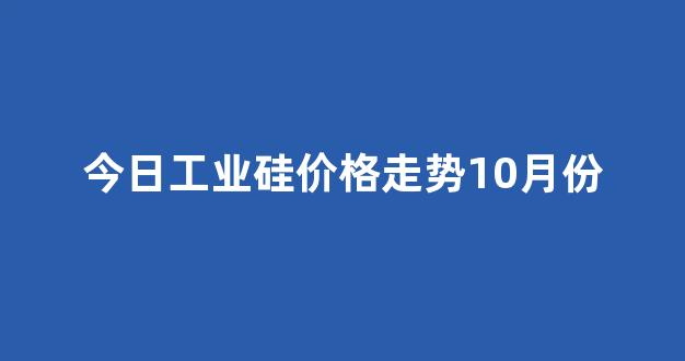今日工业硅价格走势10月份(今日工业硅价行情)_https://www.hhem8.com_上交所_第1张