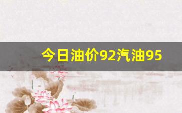 今日油价92汽油95柴油今日价格行情_今日油价格多少钱92汽