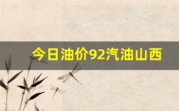今日油价92汽油山西大同_大同今日油价调整最新消息