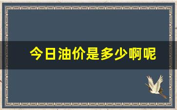 今日油价怎么样?-今日油价是多少啊呢