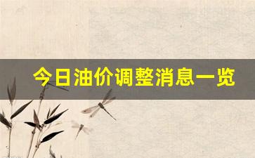 今日油价调整消息一览表最新价格查询图片_今日油价调整消息一览表最新价格查询
