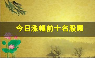 今日涨幅前十名股票(今日涨幅前十名股票排名)_https://www.erdeww.com_期货_第1张