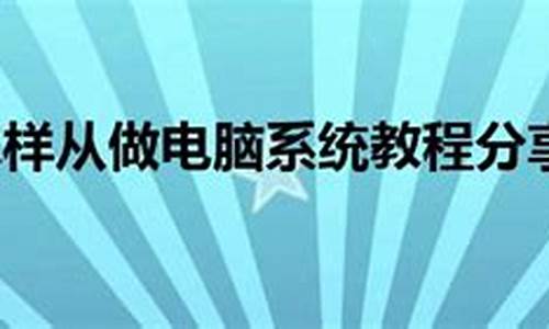 从做电脑从做系统怎么做-从做电脑系统