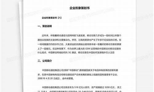 企业形象策划书_企业形象策划方案