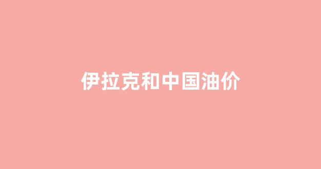 伊拉克和中国油价差多少_伊拉克和中国油价