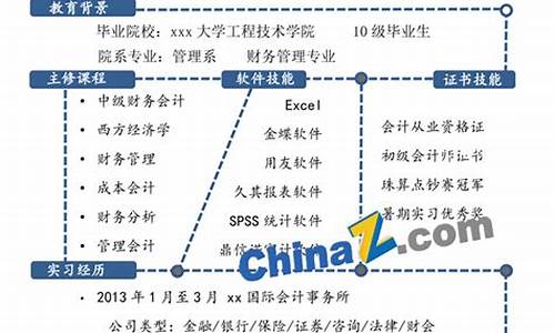 会计毕业生简历模板_会计毕业生简历