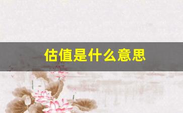 估值是什么意思(高估值和低估值是什么意思)_https://www.fzdzcxj.com_创业板_第1张